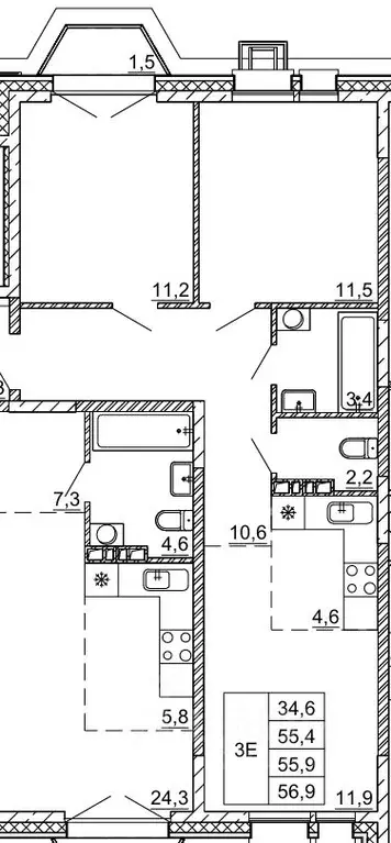 2-к кв. Приморский край, Артем пос. Угловое,  (55.9 м) - Фото 1