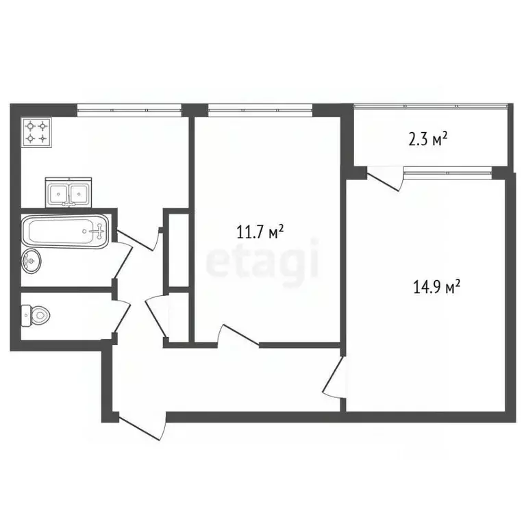 2-к кв. Санкт-Петербург, Санкт-Петербург, Ломоносов ул. Победы, 36к2 ... - Фото 2