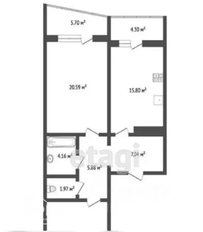 2-к кв. Крым, Евпатория просп. Победы, 91 (91.4 м) - Фото 2