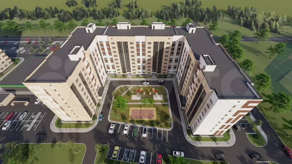 1-к. квартира, 41,1 м, 1/9 эт. - Фото 1