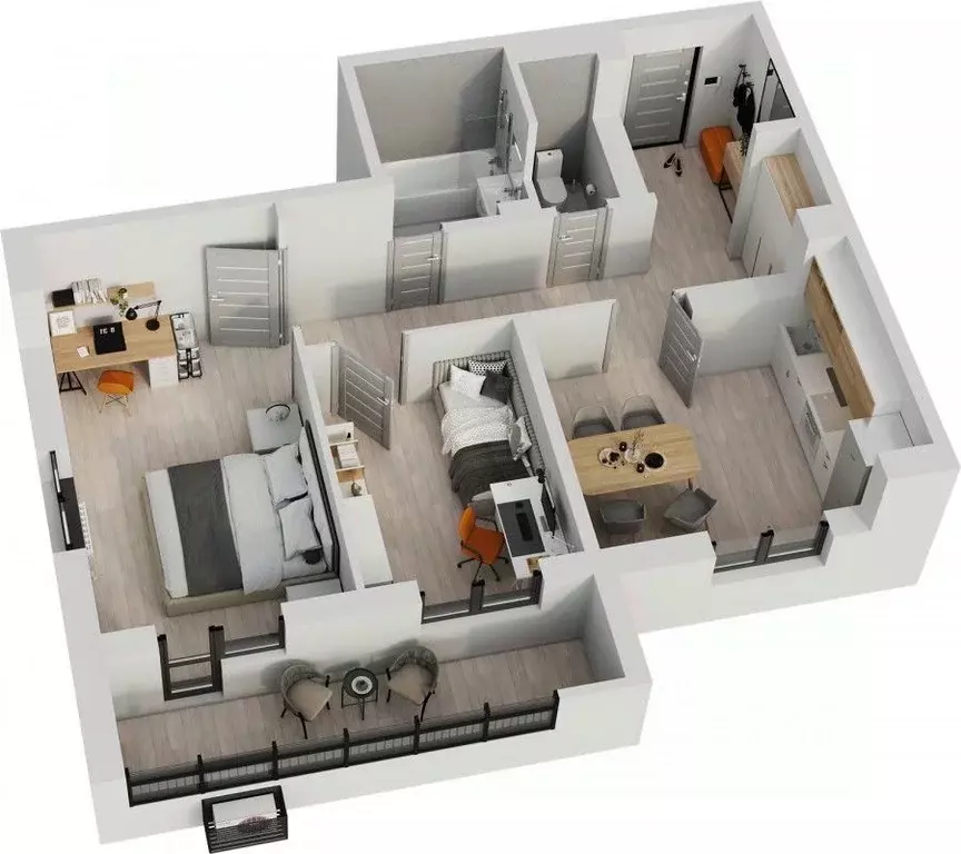 2-к кв. Татарстан, Альметьевск просп. Строителей, 70Б (63.3 м) - Фото 1