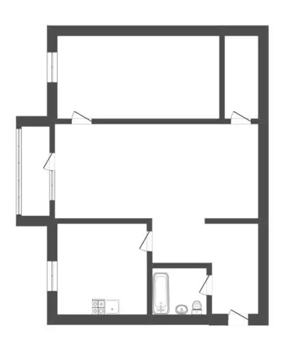 2-комнатная квартира: Поворино, Строительный переулок, 3 (42.9 м) - Фото 1