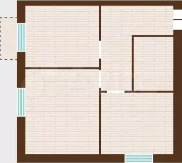 2-к. квартира, 50 м, 2/7 эт. - Фото 1