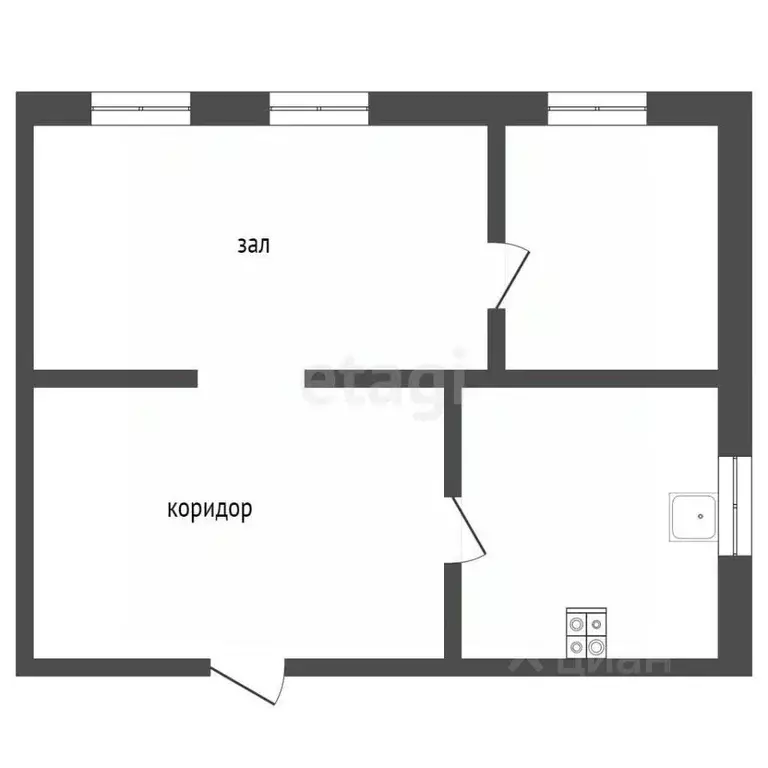 1-к кв. Тамбовская область, Мичуринск Коммунистическая ул., 82 (36.2 ... - Фото 1