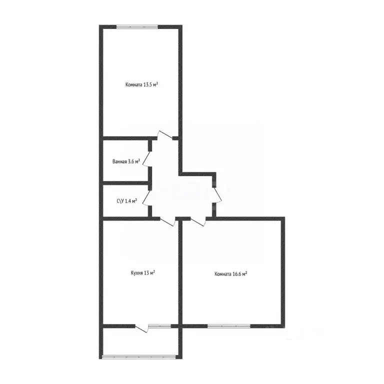 2-к кв. Краснодарский край, Краснодар ул. Конгрессная, 13 (53.9 м) - Фото 2