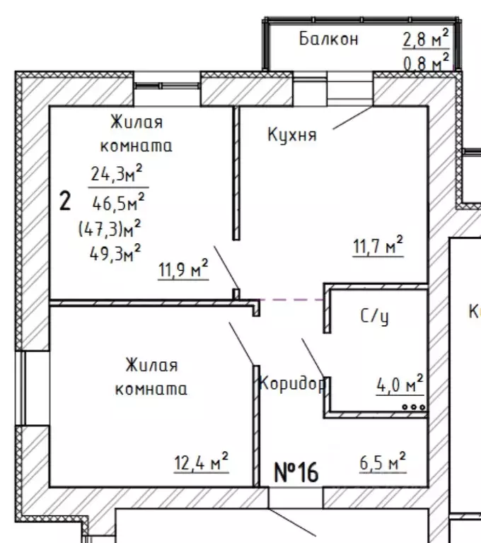 2-к кв. Самарская область, Тольятти ул. 40 лет Победы, 43Л (57.0 м) - Фото 1