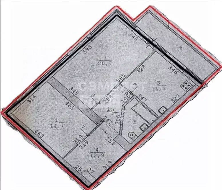 2-к кв. Свердловская область, Екатеринбург ул. Фурманова, 127 (63.9 м) - Фото 1