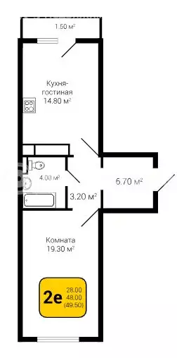 1-комнатная квартира: Воронеж, улица Шишкова, 140Б/23 (49.5 м) - Фото 0