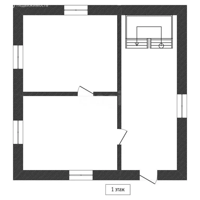 1к в -комнатной квартире ( м) - Фото 1
