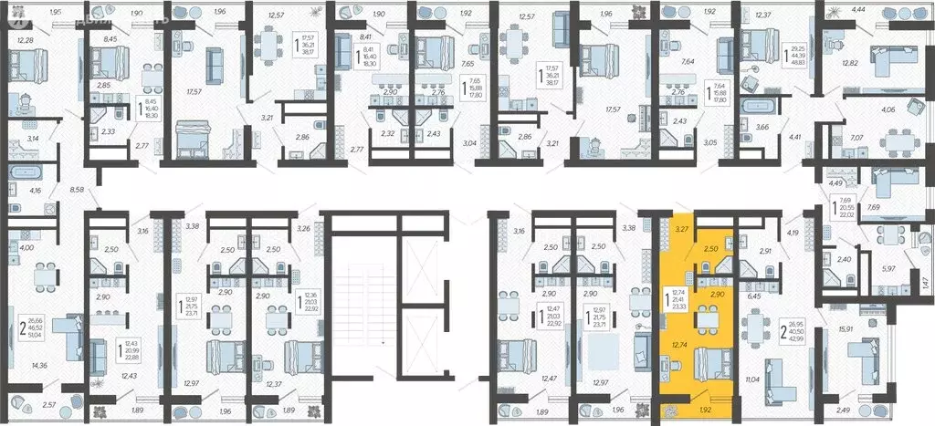 Квартира-студия: Сочи, микрорайон Бытха, Ясногорская улица, 16/2к8 ... - Фото 2