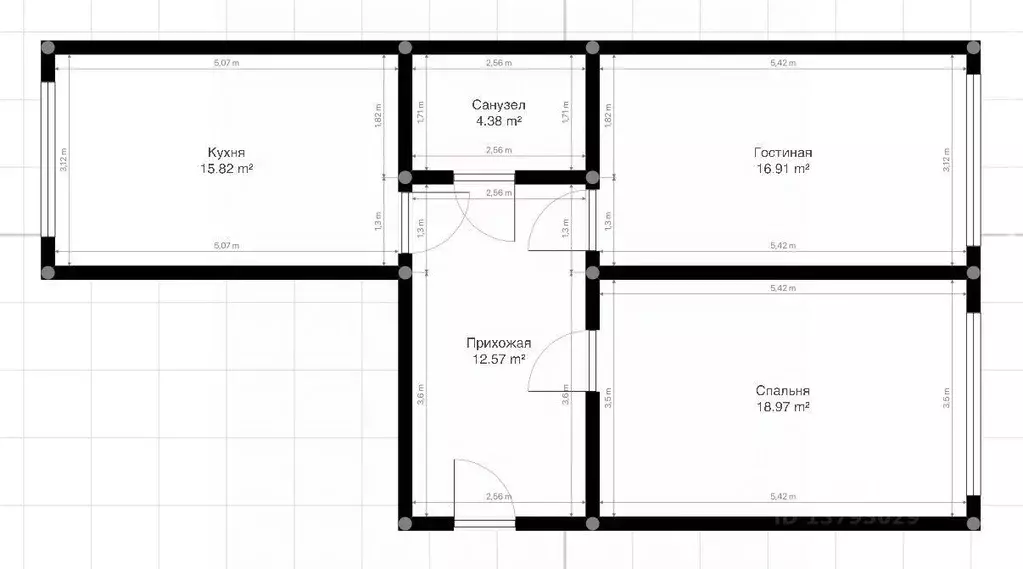 2-к кв. Кабардино-Балкария, Нарткала Урванский район, ул. Маяковского, ... - Фото 1