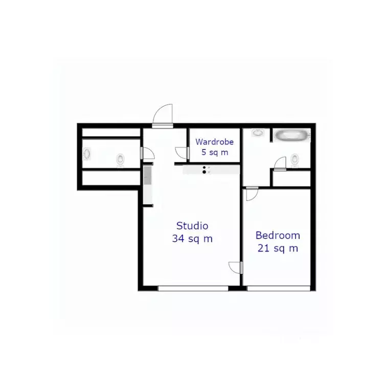 2-к кв. Москва 1-й Красногвардейский проезд, 15 (80.0 м) - Фото 1