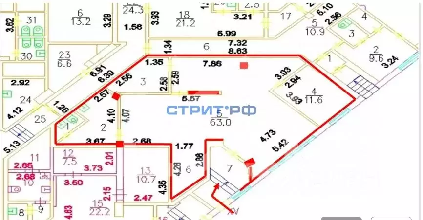 Торговая площадь в Москва ул. Генерала Белобородова, 23 (111 м) - Фото 2