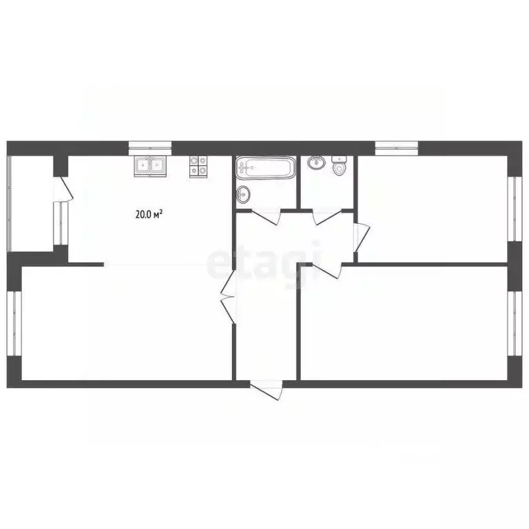 3-к кв. Московская область, Коломна ул. Захарова, 12 (100.2 м) - Фото 2