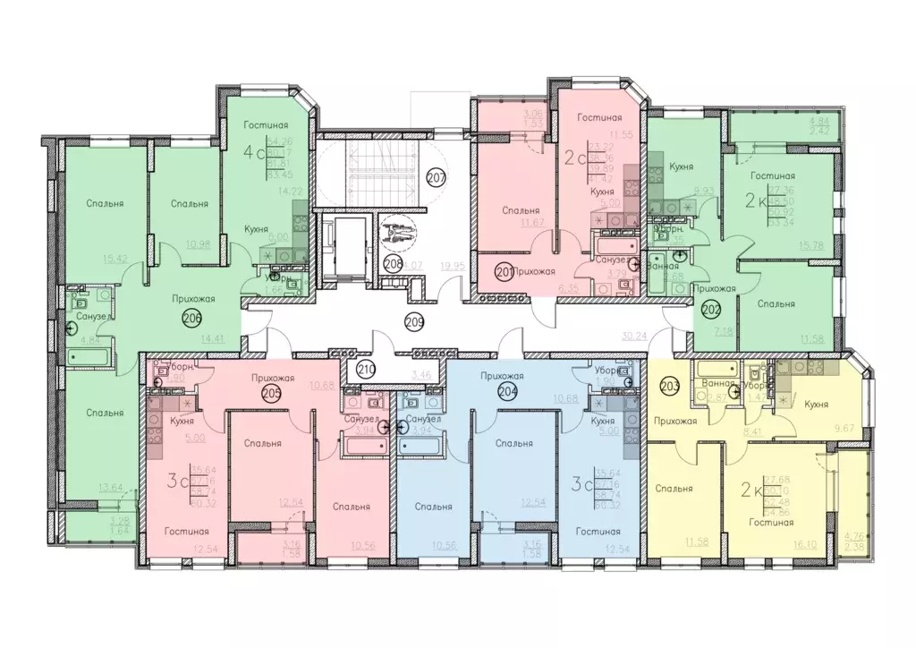 2-к квартира, 53.34 м - Фото 1