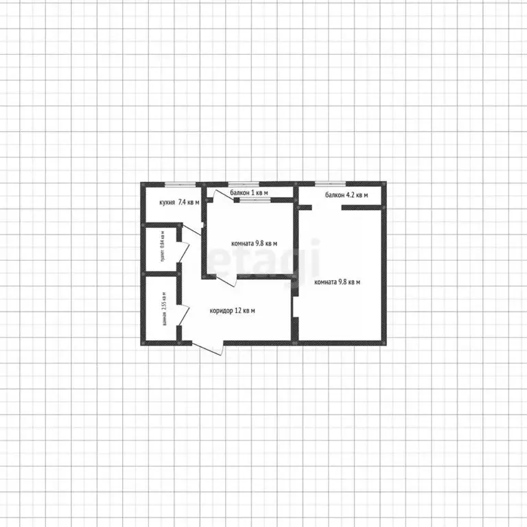 2-к кв. Адыгея, Майкоп ул. 8 Марта, 22 (50.0 м) - Фото 1