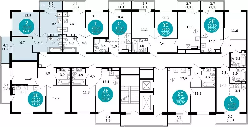 2-комнатная квартира: Сочи, микрорайон Кудепста (42.4 м) - Фото 1