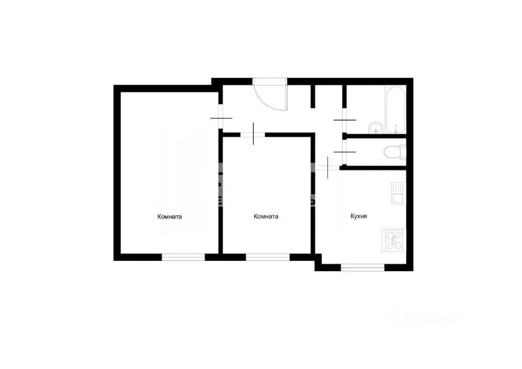 Квартира, 2 комнаты, 54 м - Фото 1