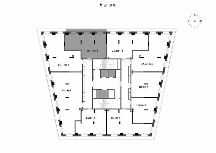 2-комнатная квартира: Казань, ЖК Яналиф (64.64 м) - Фото 1