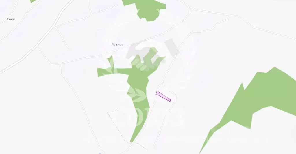 Участок в Калужская область, Дзержинский район, Сени с/пос, д. Лужное  ... - Фото 1