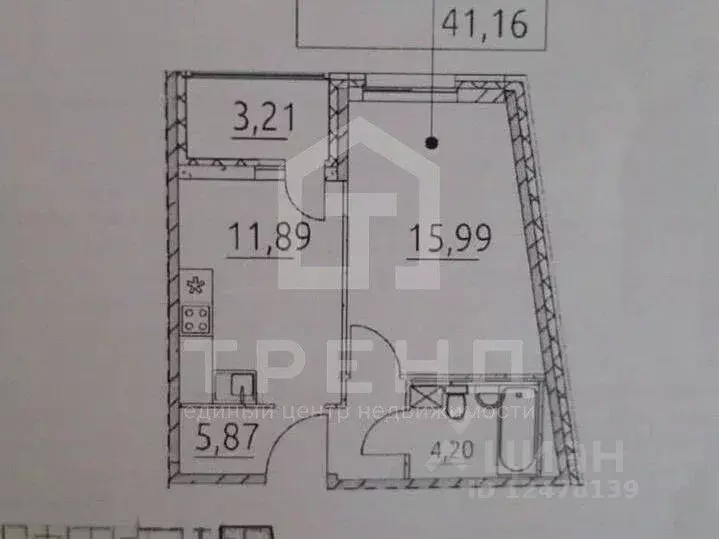 1-к кв. Ленинградская область, Всеволожский район, Свердловское ... - Фото 2