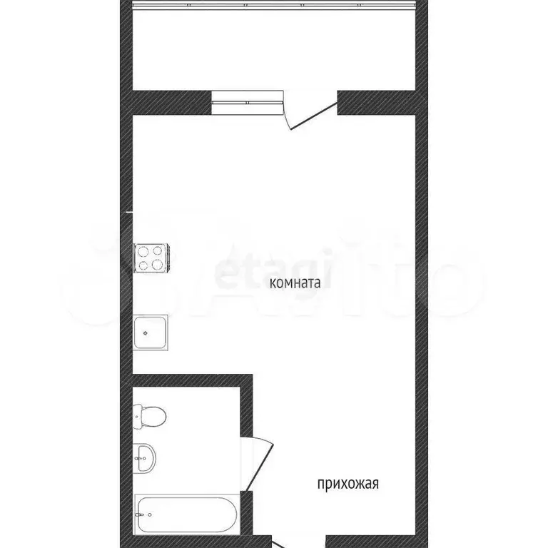 квартира-студия, 27,8 м, 7/7 эт. - Фото 0