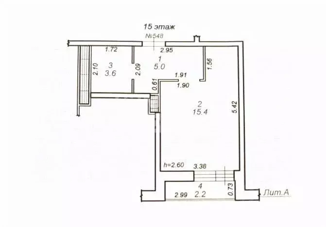 Студия Тверская область, Тверь ул. С.Я. Лемешева, 10 (26.2 м) - Фото 1