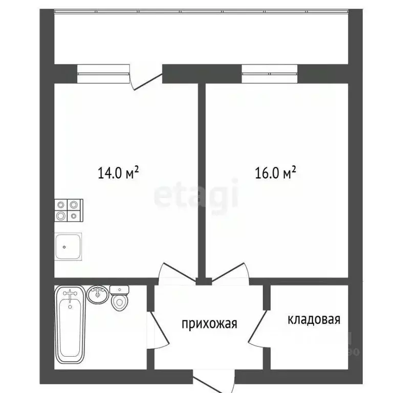 1-к кв. Воронежская область, Воронеж ул. Саврасова, 86 (39.6 м) - Фото 2