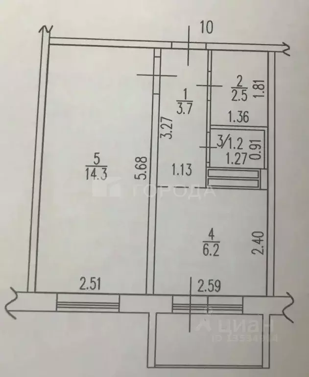 1-к кв. Алтайский край, Барнаул ул. Сергея Ускова, 18 (27.9 м) - Фото 2