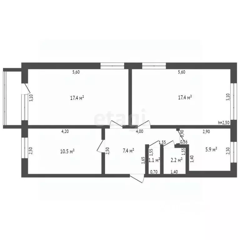 3-к кв. Кемеровская область, Березовский просп. Ленина, 35 (61.9 м) - Фото 1