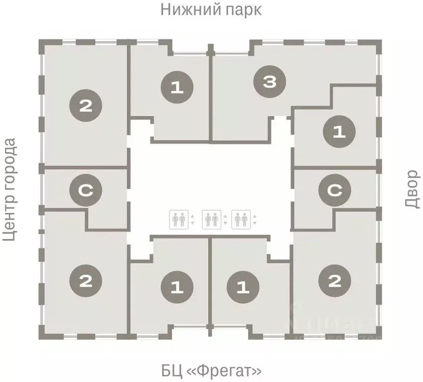1-к кв. Липецкая область, Липецк пл. Петра Великого, 1 (47.26 м) - Фото 1
