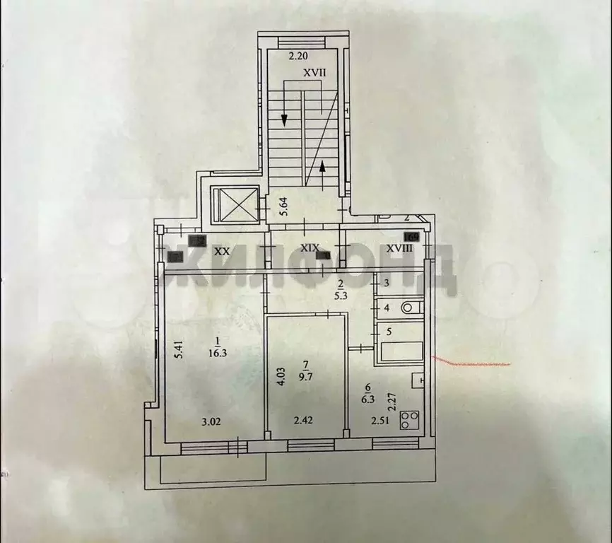 2-к. квартира, 42,2 м, 3/9 эт. - Фото 0