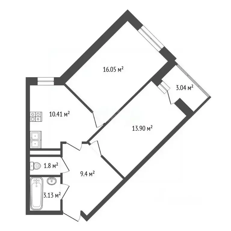 2-к кв. Санкт-Петербург Ленинский просп., 72к3 (54.6 м) - Фото 1