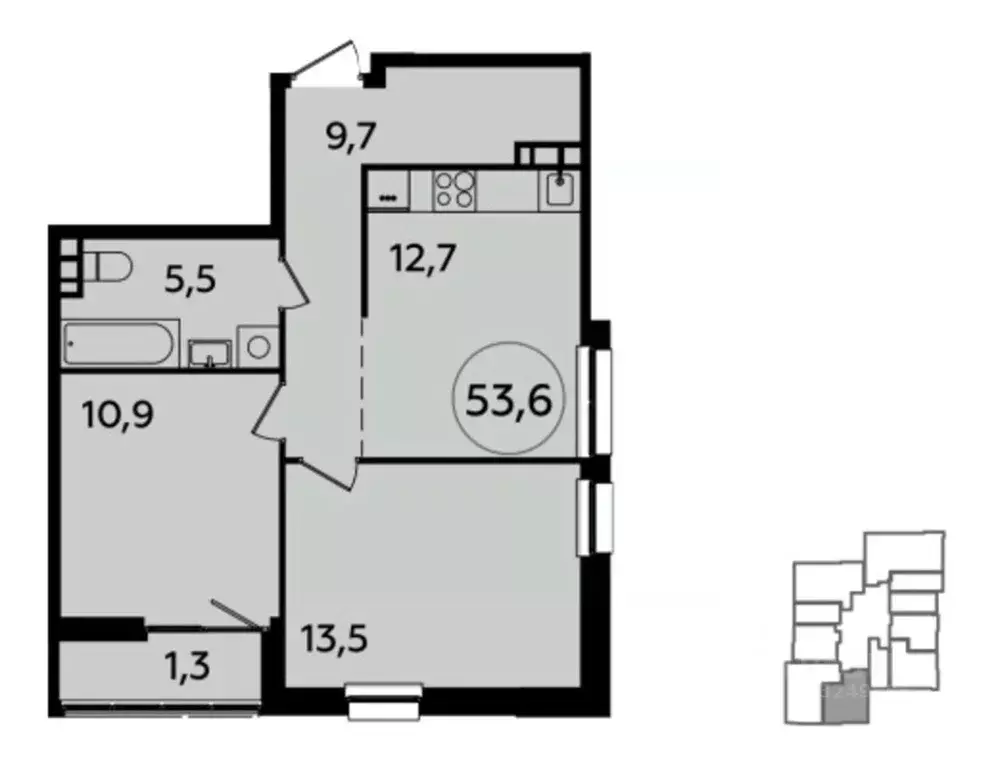 2-к кв. Москва Бартеневская ул., 18к2 (53.6 м) - Фото 2