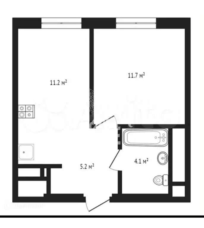 1-комнатная квартира: Тюмень, Новгородская улица, 14 (33 м) - Фото 0