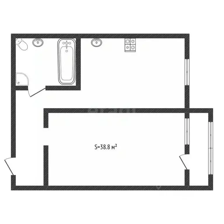 1-к кв. Алтайский край, Бийск Стахановская ул., 2/4 (38.8 м) - Фото 2