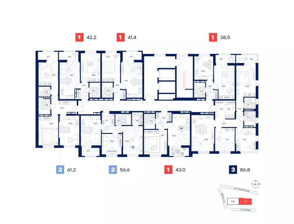 1-к кв. Тюменская область, Тюмень  (43.0 м) - Фото 1