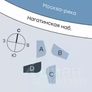 2-к кв. Москва Нагатинская наб., 10А (46.1 м) - Фото 1