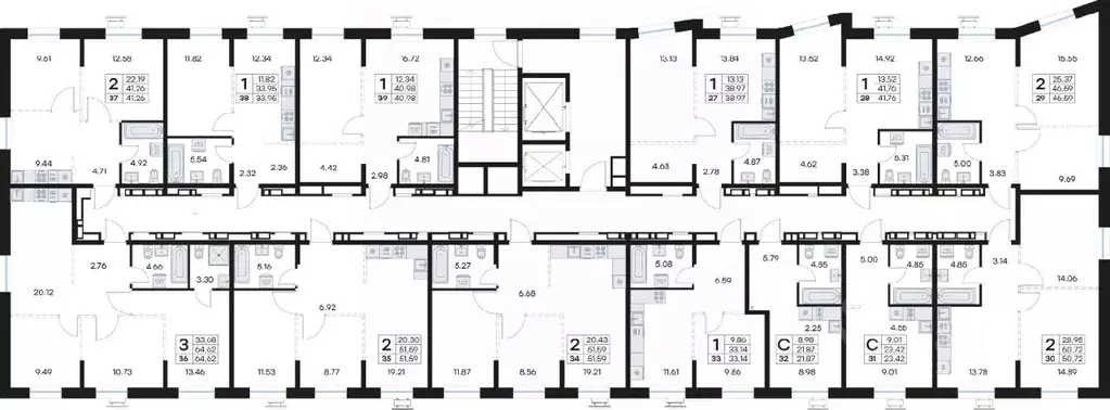2-к кв. Приморский край, Владивосток Клуб 25 жилой комплекс, 3 (51.59 ... - Фото 2