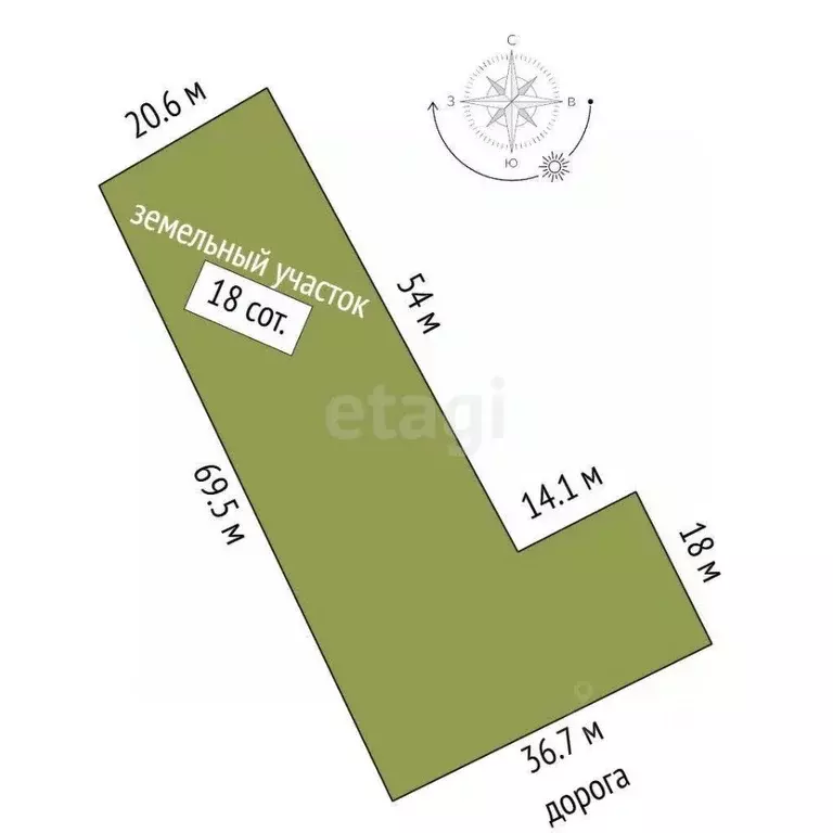 Участок в Крым, Ленинский район, с. Калиновка ул. Восточная (18.0 ... - Фото 2