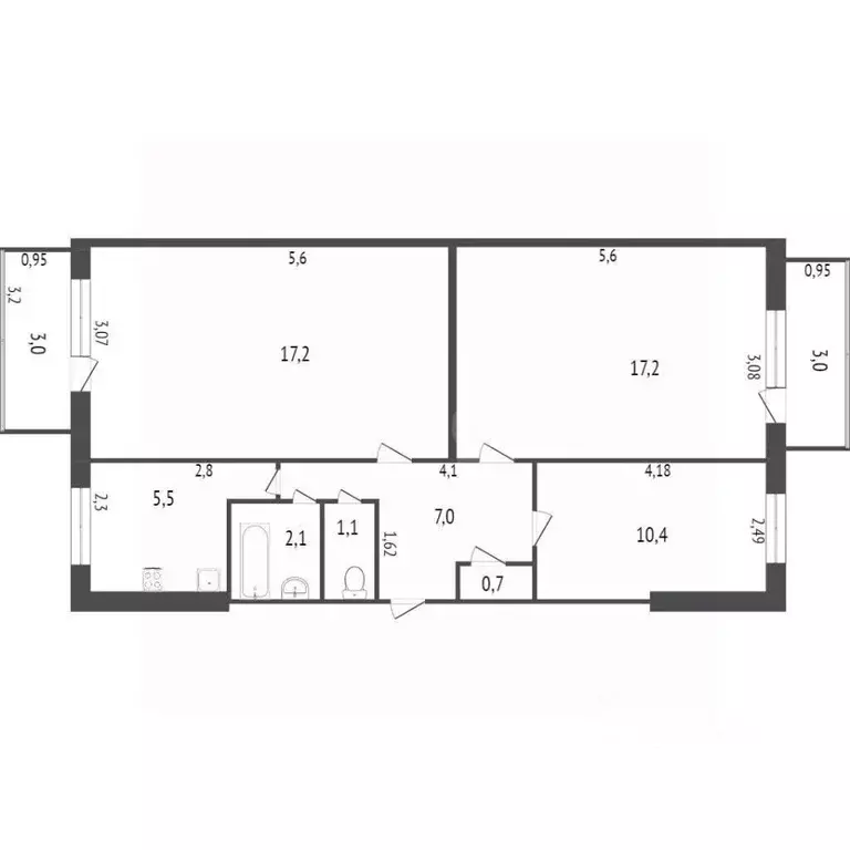 3-к кв. Хабаровский край, Комсомольск-на-Амуре Магистральное ш., 17к2 ... - Фото 1