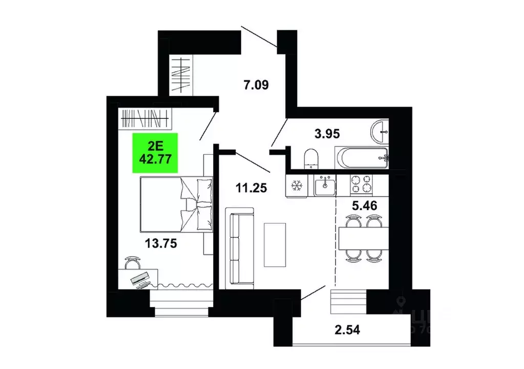 2-к кв. Кировская область, Кирово-Чепецкий район, Федяковское с/пос, ... - Фото 1