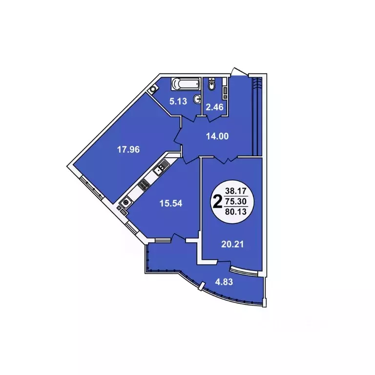 2-к кв. Краснодарский край, Краснодар ул. Шоссе Нефтяников, 18к3 ... - Фото 1