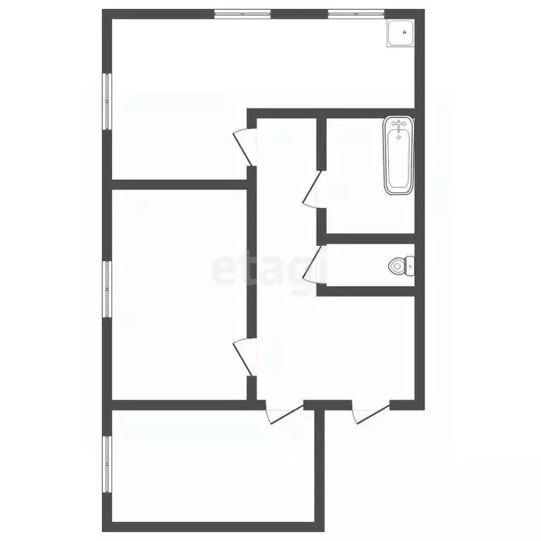 3-к кв. Челябинская область, Озерск ул. Блюхера, 2 (58.0 м) - Фото 1