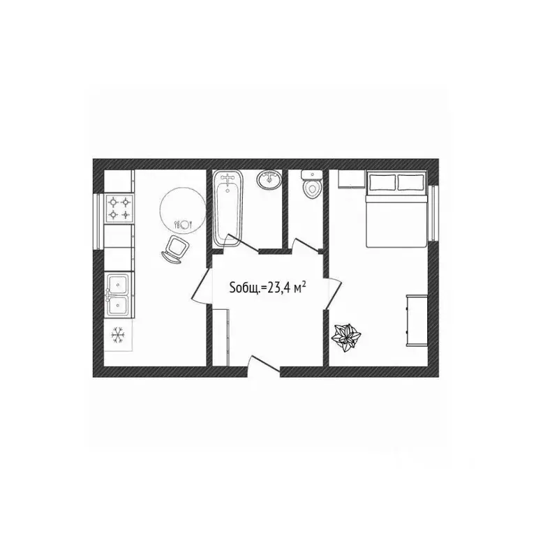 Комната Брянская область, Брянск Сталелитейная ул., 5А (23.4 м) - Фото 2