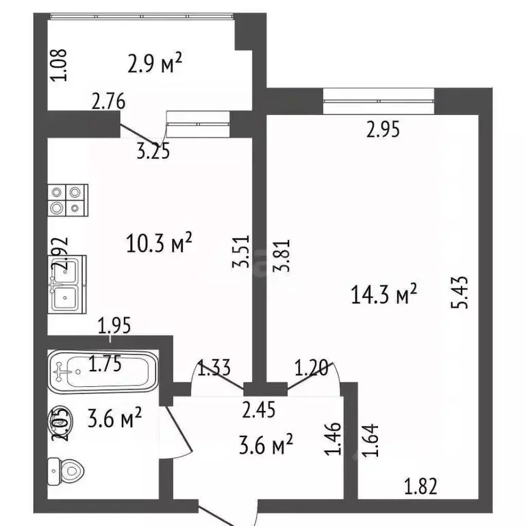 1-к кв. Башкортостан, Стерлитамак Солнечный мкр, ул. Юрматинская, 1Б ... - Фото 1
