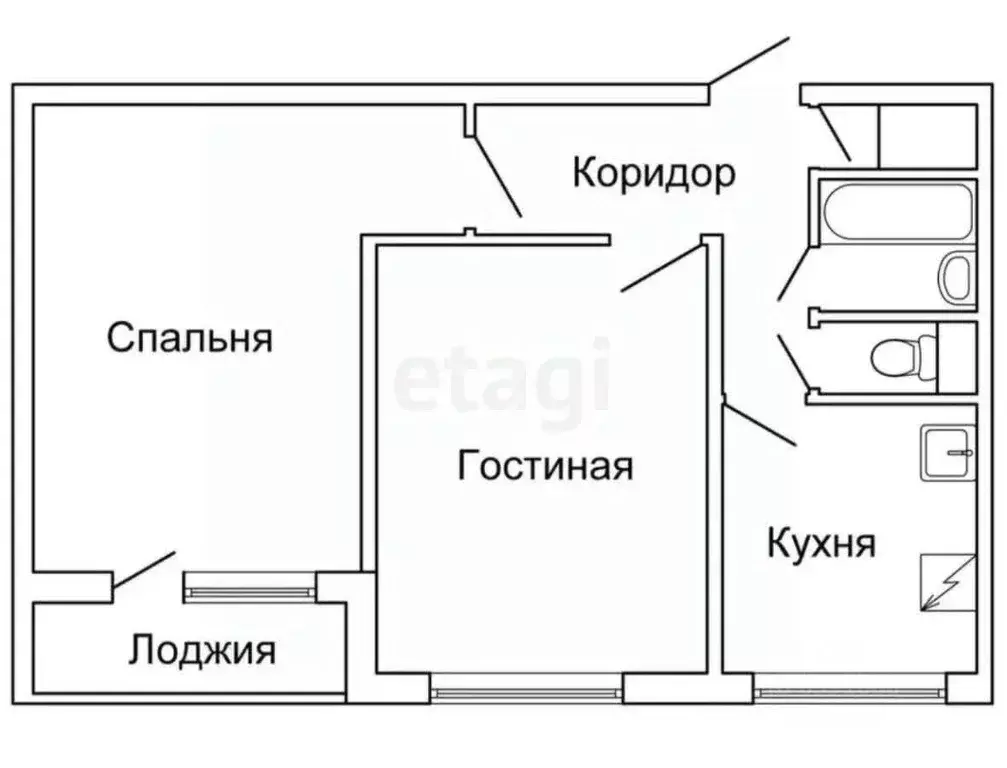 2-к кв. Тульская область, Тула ул. Кирова, 149А (49.1 м) - Фото 1
