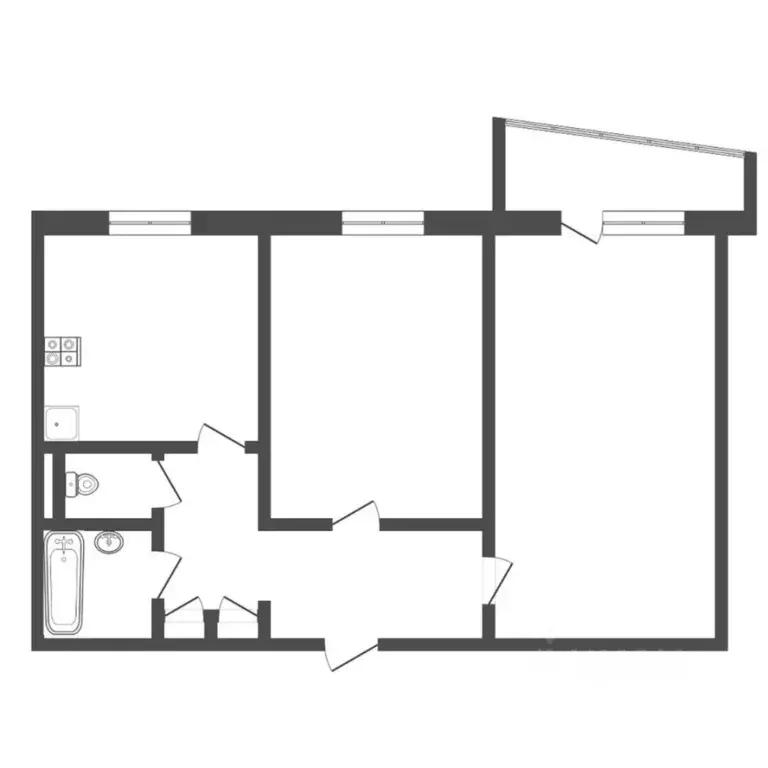 2-к кв. Тюменская область, Тюмень Механическая ул., 27 (50.1 м) - Фото 2