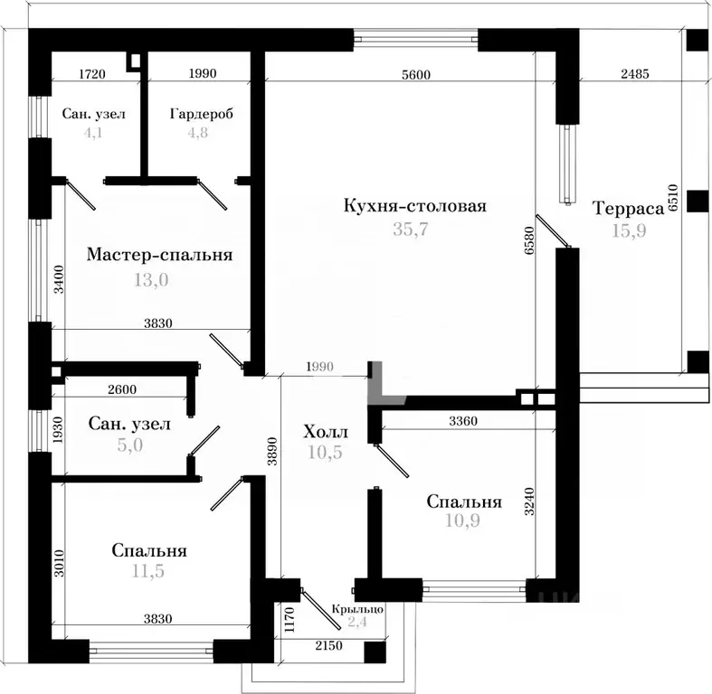 Коттедж в Адыгея, Тахтамукайский район, Козет аул ул. Меза, 5 (105 м) - Фото 1