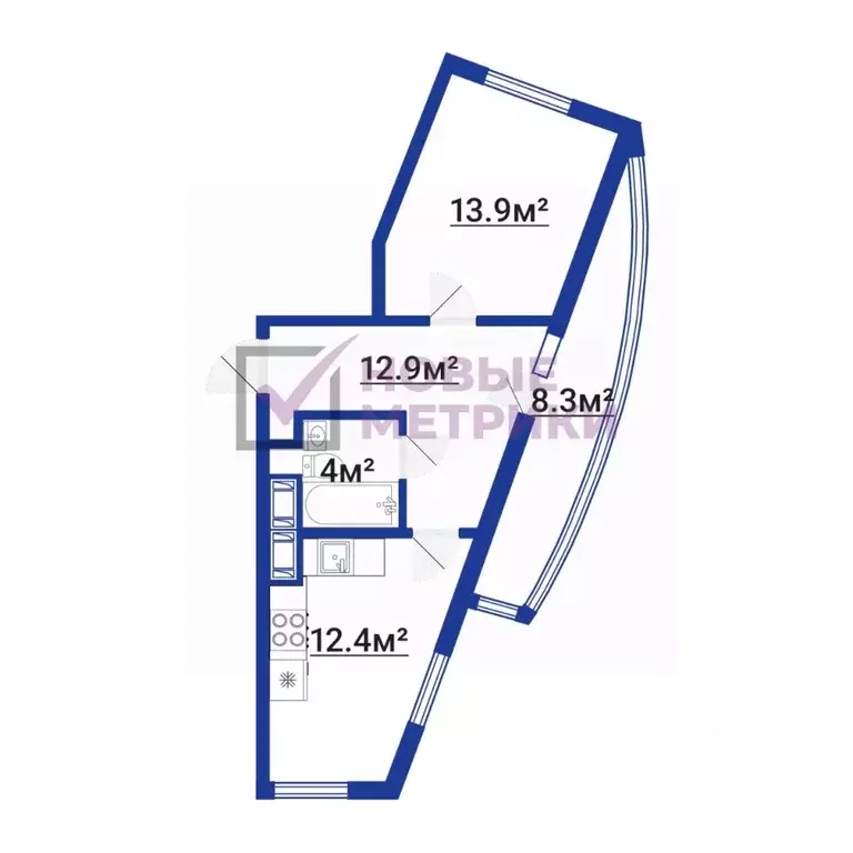 1-к кв. Санкт-Петербург просп. Просвещения, 43 (43.2 м) - Фото 1